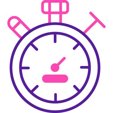 Alarm saati web simgesi basit illüstrasyon