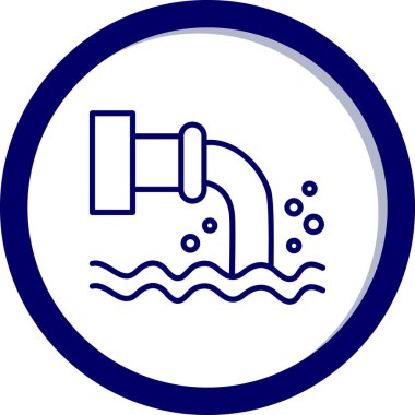 Su. Web simgesi basit illüstrasyon