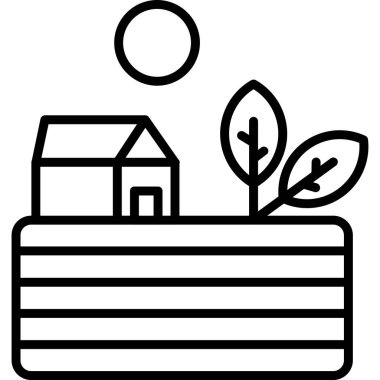 Bitki. Web simgesi basit illüstrasyon