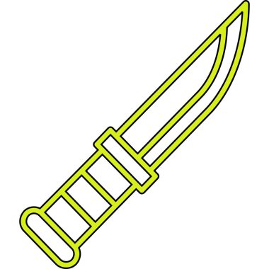 Bıçak simgesi. Bıçak vektör simgesi web için basit örnek