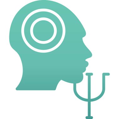 stetoskop vektör simgesine sahip baş