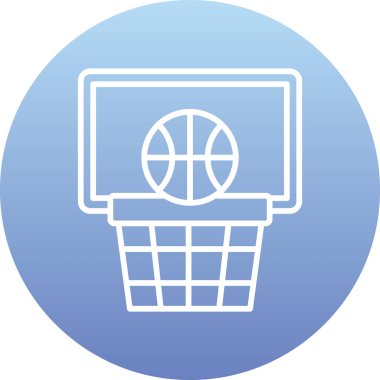 Basketbol simgesi. Vektör çizim
