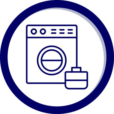 çamaşır makinesi ikon vektör çizimi