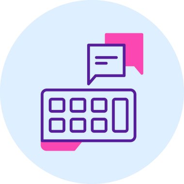 Mesaj var. Web simgesi basit illüstrasyon