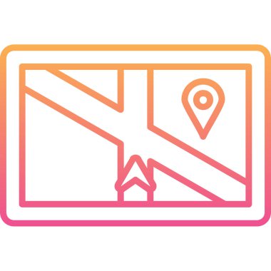 harita konumu ikon vektör illüstrasyonu