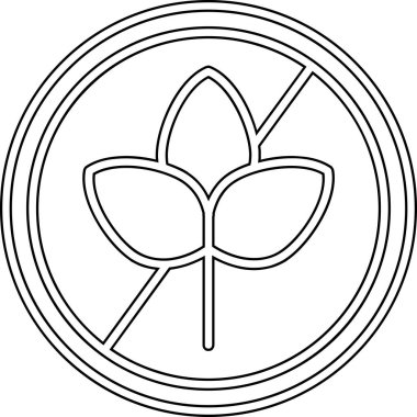 çiçek yaprağı ekoloji simgesi ana hat biçiminde