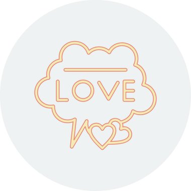 kalp sevgisi düz vektör simgesi kolayca değiştirilebilir ya da düzenlenebilir