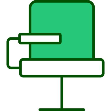 Yeşil ve siyah simgenin vektör illüstrasyonu