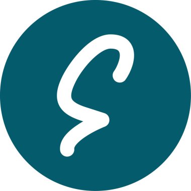 Modern b 'nin vektör illüstrasyonunda müziğin eksik simgesi