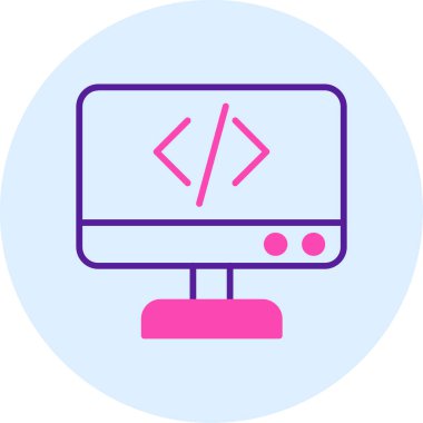 Bilgisayar. Web simgesi basit illüstrasyon