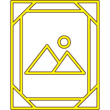 İsrail 'in sarı, siyah ve beyaz bayrağının vektör çizimi