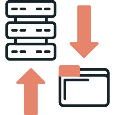 veri depolama sunucu simgesi ana hat biçiminde