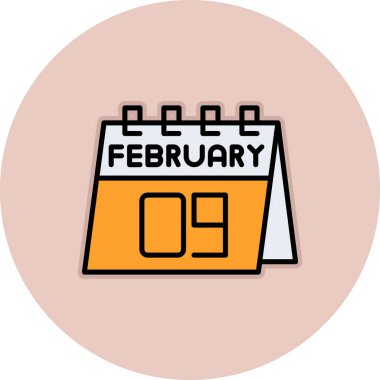 Takvim simge vektör işareti ve üzerinde beyaz adam izole sembolü