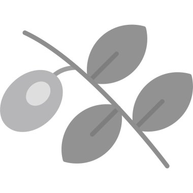 Zeytin dalı web simgesi, vektör illüstrasyonu