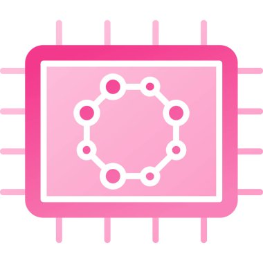 İşlemci. Web simgesi basit illüstrasyon