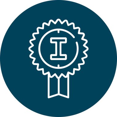 Sertifika simgesi soyut arkaplanda izole edildi