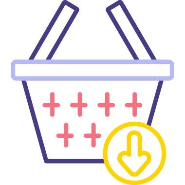 Alışveriş. Web simgesi vektör illüstrasyonu