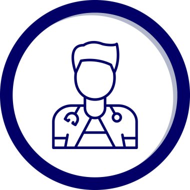 Hemşire hanım. Web simgesi basit tasarım