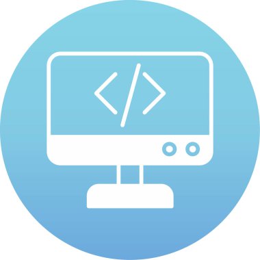 Düz biçimli kodlama programlama simgesi