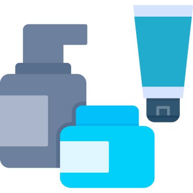 Kozmetik ürünleri ikonu. düz dizayn. vektör illüstrasyonu.