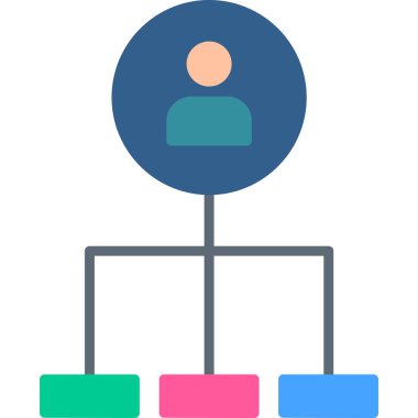 hiyerarşi düz vektör simgesi