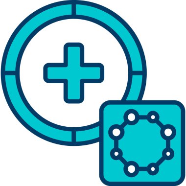 Tıbbi bir simgenin vektör illüstrasyonu