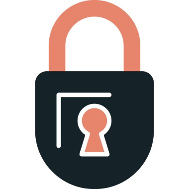 Kilit. Web simgesi basit illüstrasyon