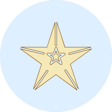 yıldız ödüllü düz simge, vektör, illüstrasyon