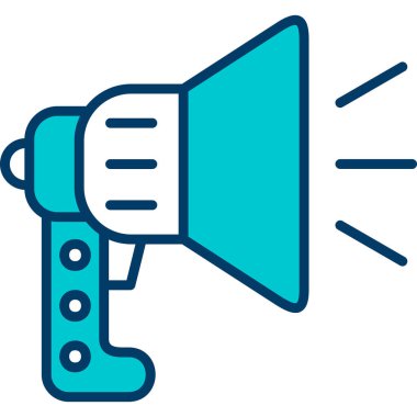 Megafon ikonu vektör illüstrasyonu