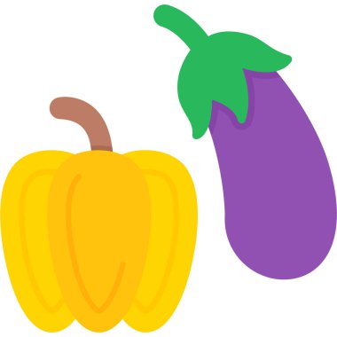 Patlıcan. Web simgesi basit illüstrasyon