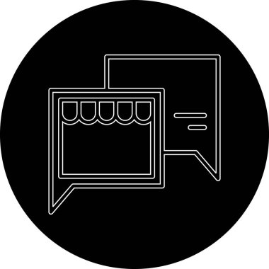 Konuşma baloncuğu simgesinin vektör çizimi