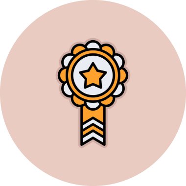 Madalya. Web simgesi basit illüstrasyon