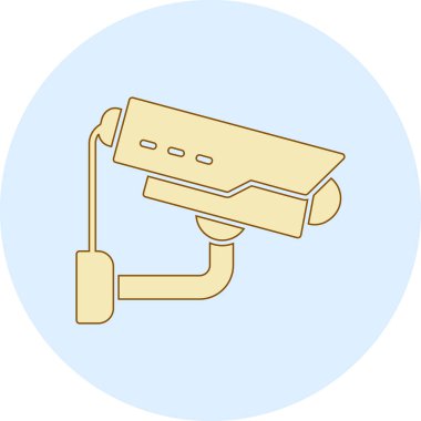 CCTV kamera simgesi vektör illüstrasyonu