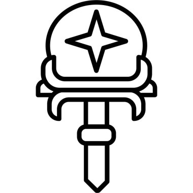 Kask simgesi vektör illüstrasyonu