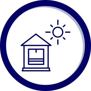 Modern Ev 'in Vektör İllüstrasyonu