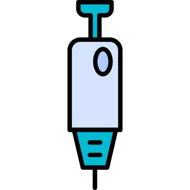 Şırınga ikonu. Şırınga vektör rengini özetle