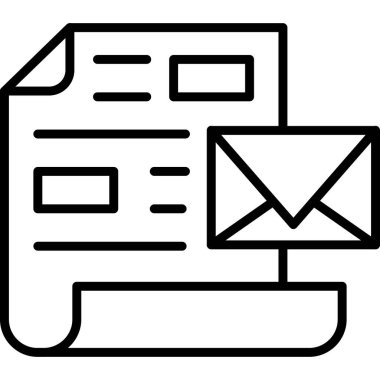 e-posta simgesi ana hat biçiminde