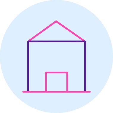 Bir ev simgesinin vektör illüstrasyonu