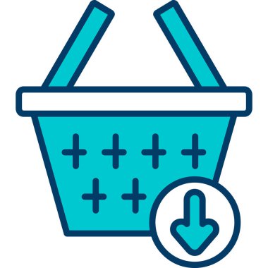 Alışveriş. Web simgesi basit illüstrasyon