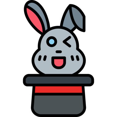 Çizgi film sevimli tavşanın vektör çizimi