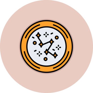 Kumarhane ruleti ikonu. Basit illüstrasyon tasarımı