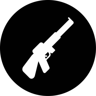 Kişisel ve ticari kullanım için vektör tüfek simgesi.