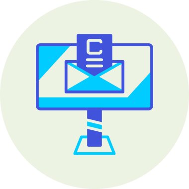 Zarf. Web simgesi vektör illüstrasyonu