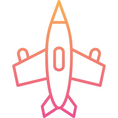 Bir roket simgesinin vektör çizimi