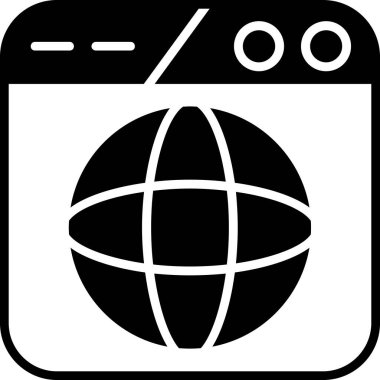 tarayıcı simgesi, vektör illüstrasyonu.