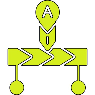 Yol simgesi, vektör illüstrasyonu