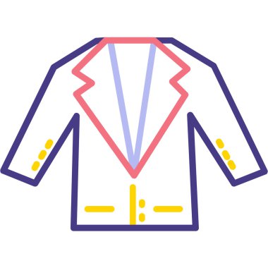 ceket web simgesi, vektör illüstrasyonu