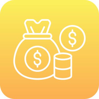 vektör para kutusu simgesi