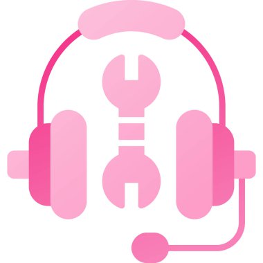 Kulaklık simgesinin vektör illüstrasyonu