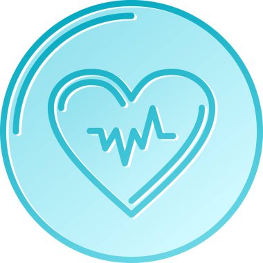 Kalp ikonu vektör illüstrasyonu